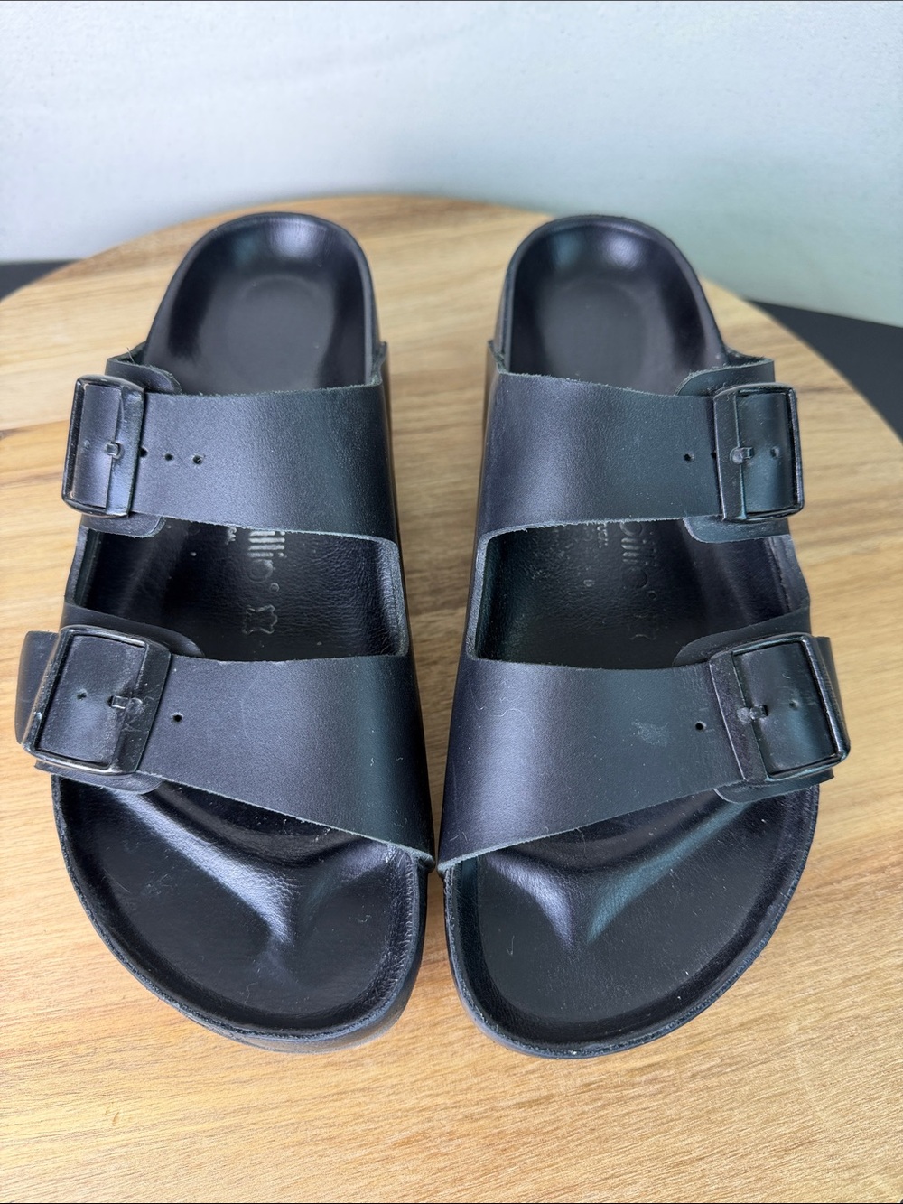 Papillio Black Two-Buckle Platform Slide Sandal - Picture 2 of 8